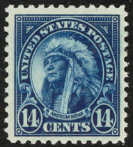 U.S. #565 14c American Indian - Mint
