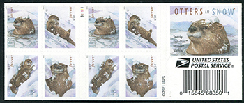 U.S. #5651b Otters in Snow, Booklet of 20