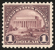 U.S. #571 1$ Lincoln Memorial - Mint