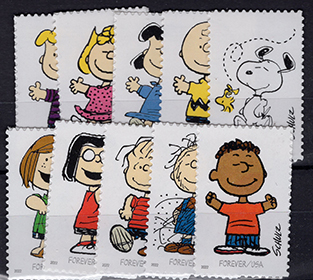 U.S. #5726a-j Schulz "Peanuts" - 10 Singles