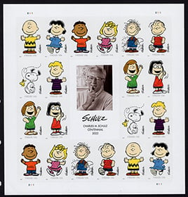 U.S. #5726 Schulz "Peanuts" Pane of 20
