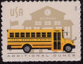U.S. #5740 School Bus (from pane)
