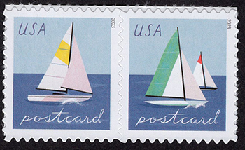 U.S. #5748a Sailboats Pair (from pane)