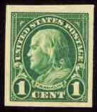 U.S. #575 1c Franklin Imperforate - Mint