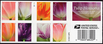 U.S. #5786b Tulip Blossoms, Double-sided Booklet of 20