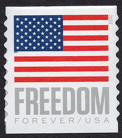 U.S. #5788 Freedom U.S. Flag, (Single from AP Coil)