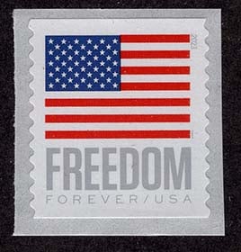 U.S. #5789 Freedom U.S. Flag (Single from BCA Coil of 3,000)