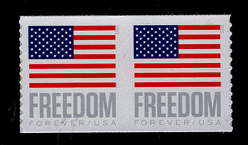 U.S. #5789A Freedom U.S. Flag, Coil Pair (from BCA Coil)