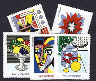 U.S. #5792-96 Roy Lichtenstein, 5 Singles