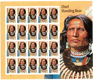 U.S. #5798 Chief Standing Bear, Pane of 20