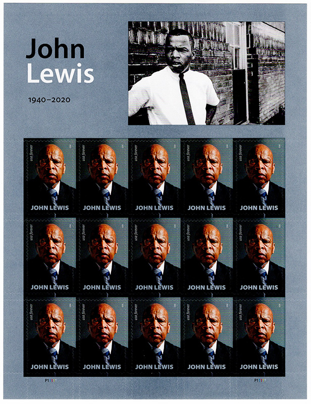 U.S. #5801 John Lewis, Pane of 15