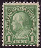 U.S. #581 1c Benjamin Franklin - MNH