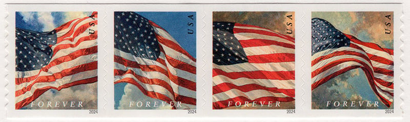 U.S. #5874a Flags of 2024 Coil of 4 - AP