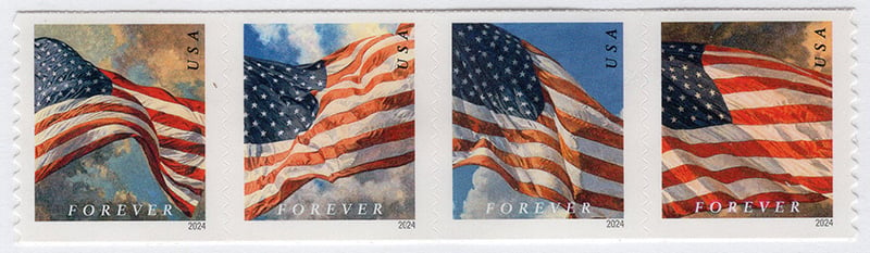 U.S. #5878a Flags of 2024 Coil 4 - BCA