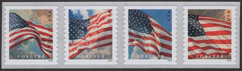 U.S. #5882a Flags of 2024 Coil 4 - AP