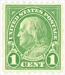 U.S. #604 1c Franklin Coil - MNH