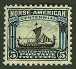U.S. #621 5c Viking Ship - Mint