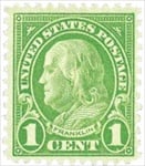 U.S. #632 1c Benjamin Franklin - MNH