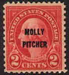 U.S. #646 Washington 'Molly Pitcher' Overprint - Mint