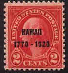 U.S. #647 2c Washington Hawaii Overprint - MNH