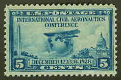 U.S. #650 Aeronautics Conference 5c - Mint