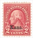 U.S. #660 2c George Washington, Kansas - MNH