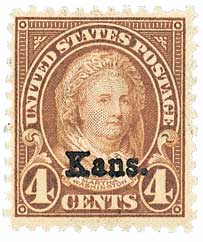 U.S. #662 4c Martha Washington, Kansas - Mint