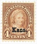 U.S. #662 4c Martha Washington, Kansas - MNH