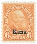 U.S. #664 6c Garfield, Kansas - MNH