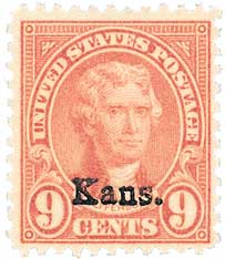 U.S. #667 9c Jefferson, Kansas - Mint