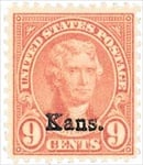 U.S. #667 9c Jefferson, Kansas - MNH