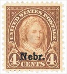 U.S. #673 4c Martha Washington, Nebraska - Mint