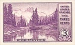 U.S. #750a Single from Mt. Rainier SS MNH