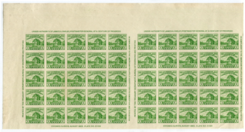 U.S. #766 Fort Dearborn 1c Block of 50