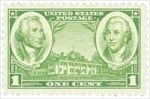 U.S. #785 1c Washington & Greene MNH