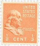 U.S. #803 1/2c Benjamin Franklin MNH