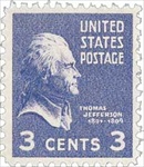 U.S. #807 3c Thomas Jefferson MNH