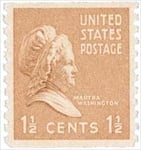 U.S. #840 1-1/2c Martha Washington Coil MNH