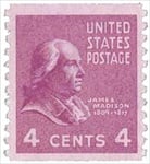 U.S. #843 4c James Madison Coil MNH