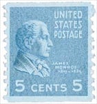 U.S. #845 5c James Monroe Coil MNH