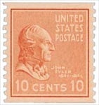 U.S. #847 10c John Tyler Coil MNH