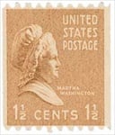 U.S. #849 1-1/2c Martha Washington Coil MNH