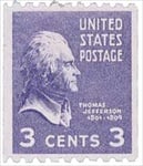 U.S. #851 3c Thomas Jefferson Coil MNH