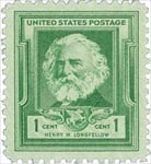 U.S. #864 1c Henry Wadsworth Longfellow MNH