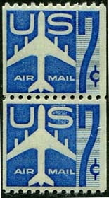 U.S. #C52 7c Silhouette of Jet Coil Pair MNH