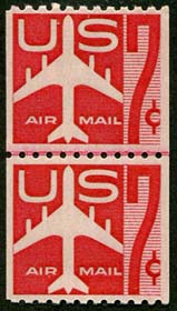 U.S. #C61 7c Silhouette of Jet Line Pair MNH