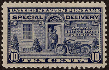 U.S. #E12 Motorcycle Delivery - Mint