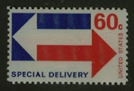U.S. #E23 60c Arrows (blue) MNH