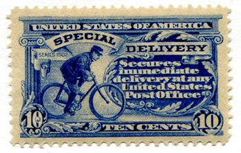 U.S. #E6 Messenger on Bicycle - Mint