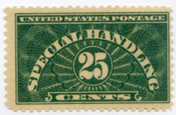 U.S. #QE4 25c Special Handling Stamp - Mint